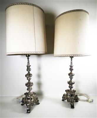 Paar Tischlampen unter Verwendung barocker Altarleuchter - Gioielli, arte e antiquariato