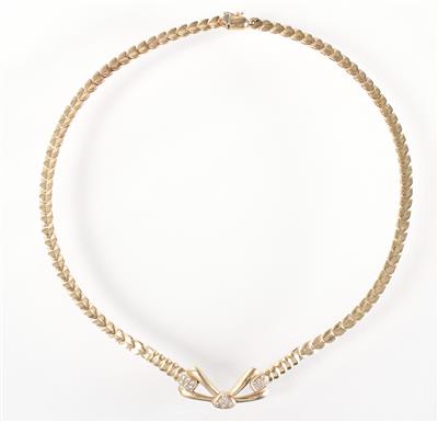 Brillantcollier zus. ca. 0,35 ct - Gioielli, arte e antiquariato