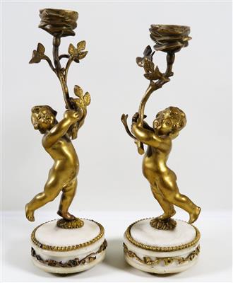 Paar Kerzenleuchter um 1900/20 - Jewellery, antiques and art