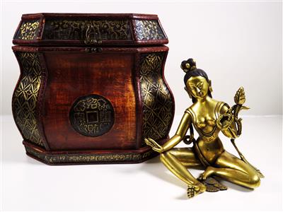 Indische Göttin Tara in Lotushaltung, 20. Jahrhundert - Gioielli, arte e antiquariato