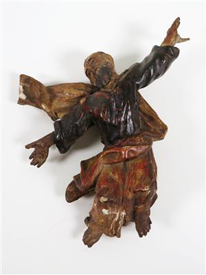 Spätbarocke Aufsatzfigur, Hl. Petrus?, Alpenländisch um 1800 - Schmuck, Kunst und Antiquitäten