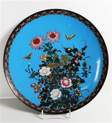 Cloisonné-Teller, Japan um 1900 - Klenoty, umění a starožitnosti
