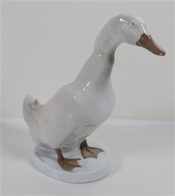 Ente, Entwurf Willy Zügel 1914, Ausführung Rosenthal, Selb um 1925 - Jewellery, antiques and art