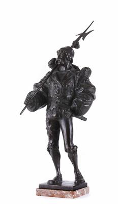 Josef Valentin Kassin (Klagenfurt 1856-1931 Wien), Landsknecht - Schmuck, Kunst und Antiquitäten