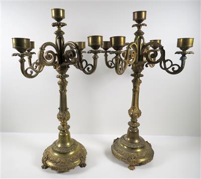 Zwei Kerzenleuchter, Ende 19. Jahrhundert - Jewellery, antiques and art