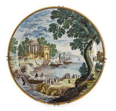 Teller, Werkstatt Castelli, Italien 18. Jahrhundert - Starožitnosti