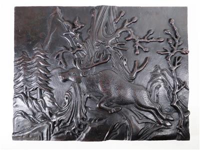 Eisenguss-Ofenplatte, 20. Jahrhundert - Schmuck, Kunst und Antiquitäten