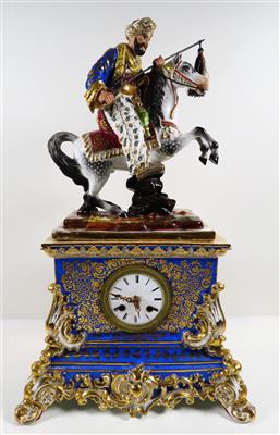 Kaminuhrgehäuse und Aufsatzfigur Orientalischer Reiter, 2. Hälfte 19. Jahrhundert - Schmuck, Kunst und Antiquitäten