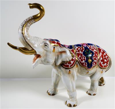 Elefant, Volkstedt-Rudolstadt, Thüringen 20. Jahrhundert - Antiques, art and jewellery