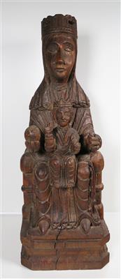 Thronende Madonna, unbekannter Bildhauer, 20. Jahrhundert - Klenoty, umění a starožitnosti