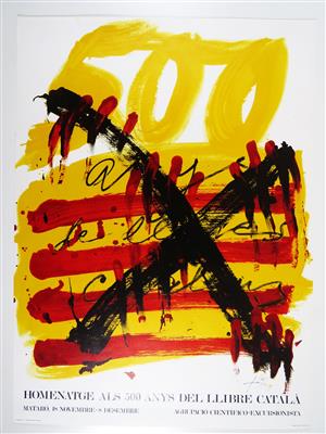 Ausstellungsplakat mit Motiv von Antoni Tapies, 1974 - Grafiken