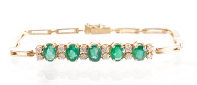 Brillant-Smaragdarmband - Gioielli e orologi