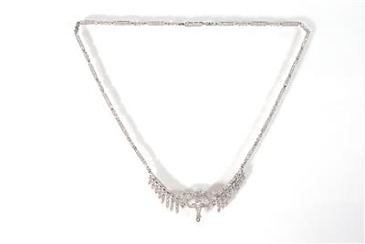 Diamantcollier zus. ca. 5,30 ct - Schmuck und Uhren