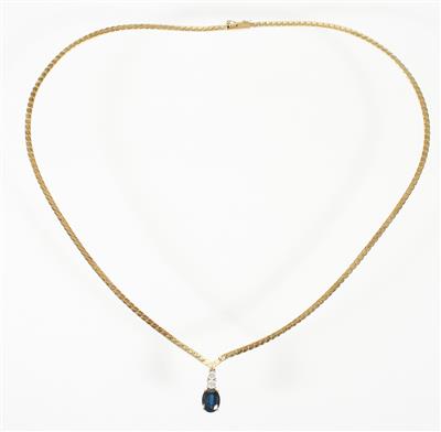 Brillantcollier zus. ca. 0,15 ct - Klenoty a náramkové