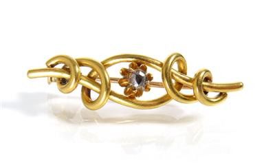 Diamantrautenbrosche - Jewellery, antiques and art
