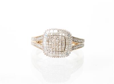 Diamantdamenring zus. ca. 0,60 ct - Jewellery and watches