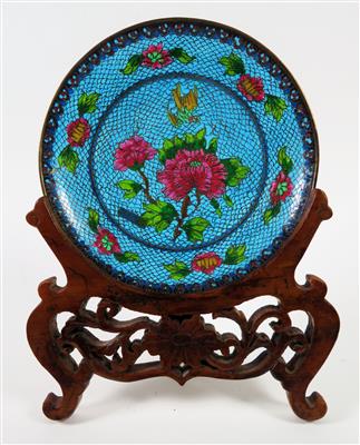 Kleiner plique à jour-Teller, China, wohl frühes 20. Jahrhundert - Jewellery, antiques and art