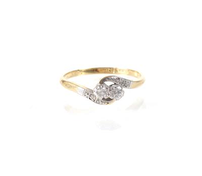 Brillant Diamant Damenring zus. ca. 0,10 ct - Jewellery, antiques and art