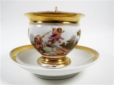 Tasse mit Untertasse, 19. Jahrhundert - Jewellery, antiques and art