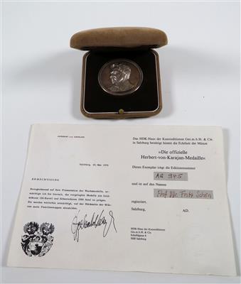 Herbert von Karajan Medaille, HDK - Haus der Kunsteditionen Salzburg 1979 - Schmuck, Kunst und Antiquitäten