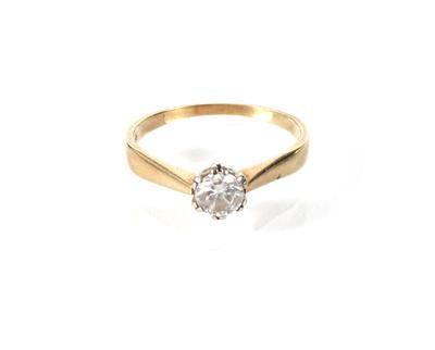 Brillantsolitärring ca. 0,45 ct - Schmuck, Kunst und Antiquitäten