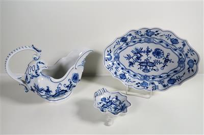 Sauciere, Muschelschälchen, kleine Platte, Meissen, 2. Hälfte 20. Jahrhundert - Gioielli, arte e antiquariato