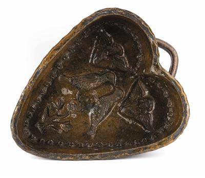 Herzförmige Backform, 19. Jahrhundert - Schmuck, Kunst & Antiquitäten