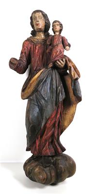 Skulptur, Madonna mit Kind, 19. Jahrhundert - Klenoty, umění a starožitnosti