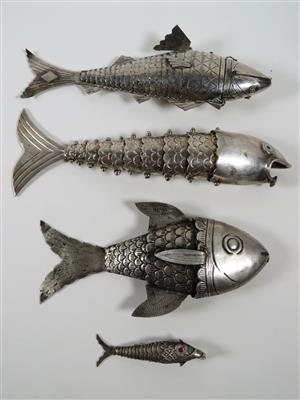 Vier verschiedene Fische - Schmuck, Kunst & Antiquitäten