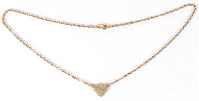 Brillantcollier zus. ca. 0,35 ct - Klenoty, umění a starožitnosti