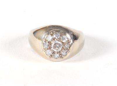 Brillant-Diamantring zus. ca. 0,50 ct - Jewellery, antiques and art