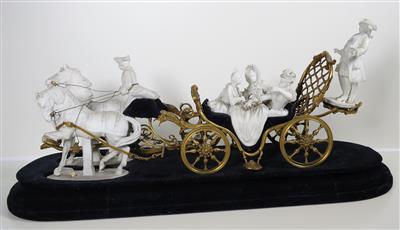 Kutsche mit drei eleganten Damen, 20. Jahrhundert - Gioielli, arte e antiquariato
