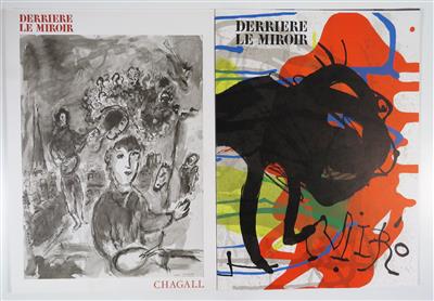 Zwei unvollständige Ausgaben der Kunstmagazine Derriere le miroir - Klenoty, umění a starožitnosti