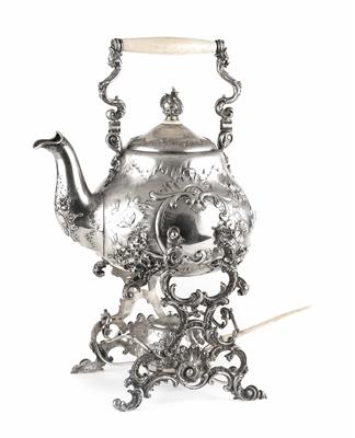Wiener Teekessel mit Rechaud,2. Hälfte 19. Jahrhundert - Jewellery, antiques and art