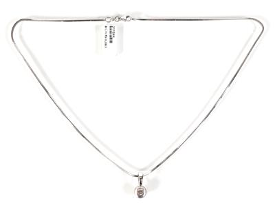 Brillantanhänger 0,25 ct, an Fassonhalskette - Schmuck, Kunst & Antiquitäten