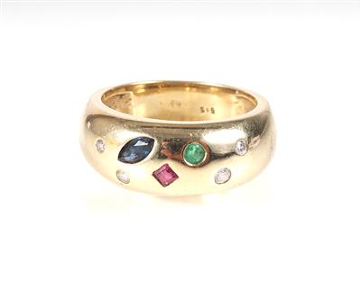 Brillant Farbstein Ring - Jewellery, Works of Art and art