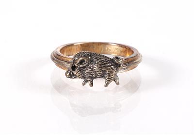 Ring mit Wildschwein - Schmuck, Kunst & Antiquitäten