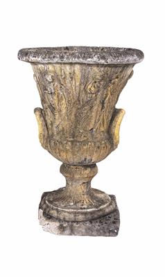 Steinguss Vase mit Figurenrelief - Jewellery, Works of Art and art