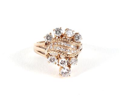 Brillant-Diamantdamenring zus. ca. 1,25 ct - Jewellery, antiques and art