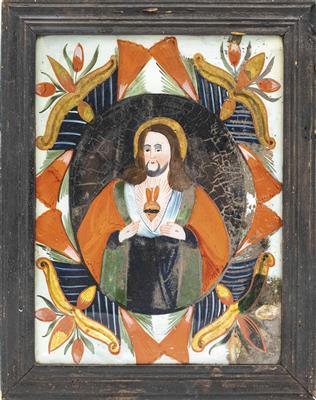 Hinterglasbild, Oberösterreich, Sandl, 19. Jahrhundert - Gioielli, arte e antiquariato