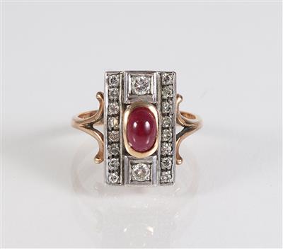 Brillant Rubin Ring - Jewellery, antiques and art