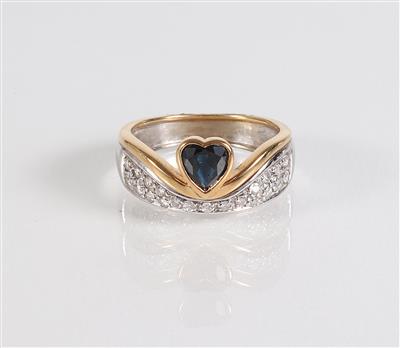 Brillant Saphir Ring - Schmuck, Kunst & Antiquitäten