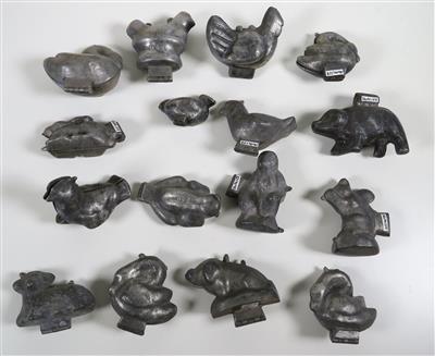 Sammlung von 16 ZinnMarzipanformen, 19./20. Jahrhundert - Schmuck, Kunst & Antiquitäten