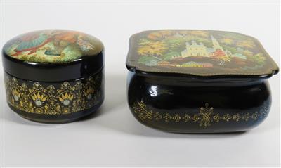 Zwei russische Lackdosen aus Cholui, 20. Jahrhundert - Jewellery, antiques and art