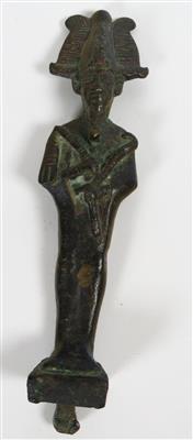 Ägyptische Bronzeskuptur - Pharao - Klenoty, umění a starožitnosti
