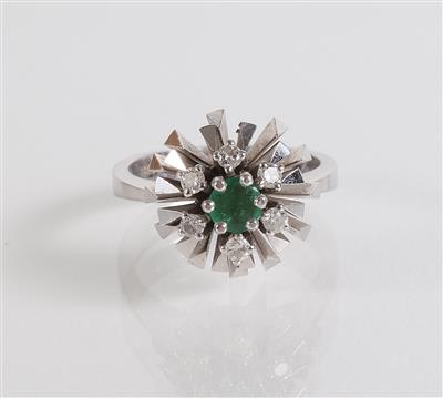 Brillant Smaragd Ring - Klenoty, umění a starožitnosti