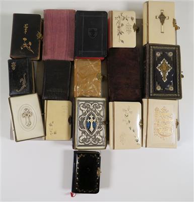 Konvolut von 13 Stück Büchern in verschiedenen Prunkeinbänden des Verlages J. Steinbrener in Winterberg (Vimperk), - Schmuck, Kunst & Antiquitäten