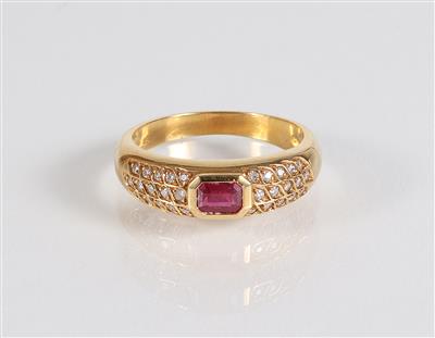 Brillant Rubin Ring - Gioielli, arte e antiquariato