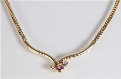 Brillant Rubin Collier - Jewellery, antiques and art