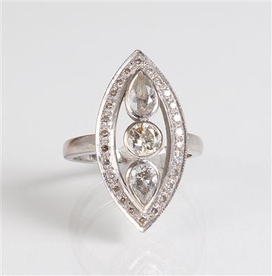 Diamantdamenring zus. ca. 1,50 ct - Jewellery, antiques and art